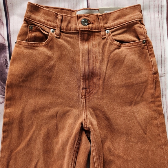 NWT Everlane "The Way-High" Rise Straight Jean Burnt Orange | Women's Size 23 - Picture 6 of 14